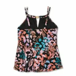 Women's High Neck Keyhole Tankini Top - Aqua Green® Multi -Swimsuits Popular Store unnamed file 9961