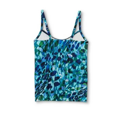 Women's Angled Tiered Tankini Top - Aqua Green® Blue 7 Women's Angled Tiered Tankini Top - Aqua Green® Blue - Image 5