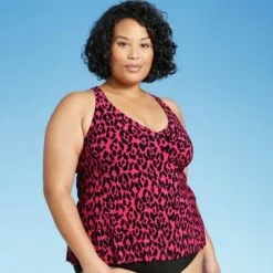 Women's Racerback Tankini Top - Aqua Green® Pink -Swimsuits Popular Store unnamed file 9991