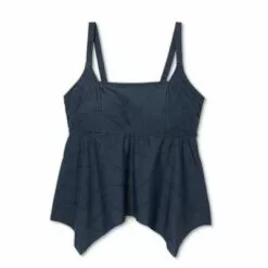 Women's Plus Size Bandeau Flyaway Tankini Top - Kona Sol™ Multi -Swimsuits Popular Store unnamed file 9993